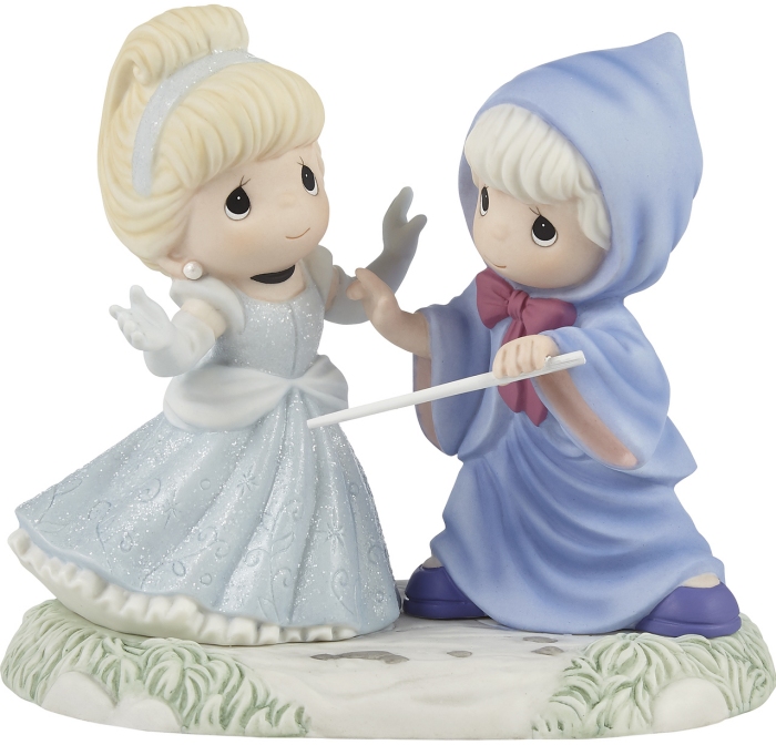 Precious Moments 221043N Disney Cinderella And Fairy Godmother Figurine