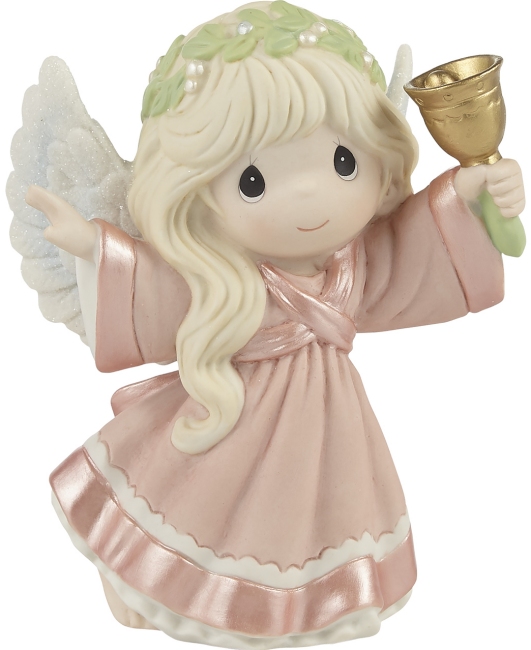 Precious Moments 221044 Annual Angel With Bell Figurine