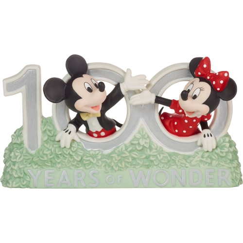 Precious Moments 223701N Ltd Ed Disney 100th Anniversary Mickey Mouse and Minnie Mouse Figurine