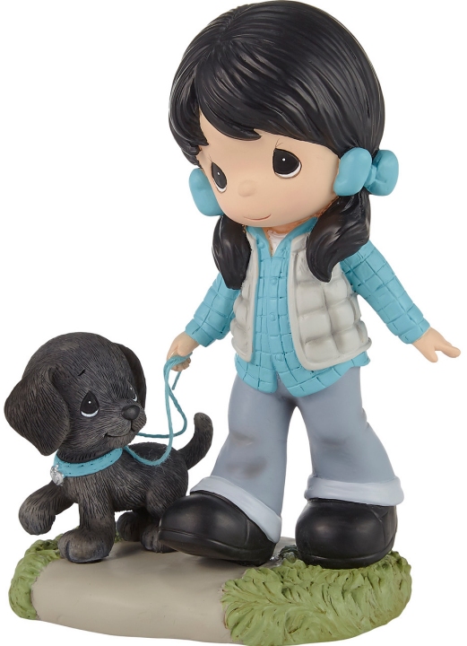 Precious Moments 226401 Girl With Black Labrador Retriever Figurine