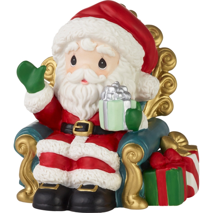 Precious Moments 231011N Annual Santa Sitting On Throne Figurine