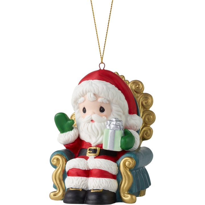 Precious Moments 231012 Annual Santa Sitting On Throne Ornament