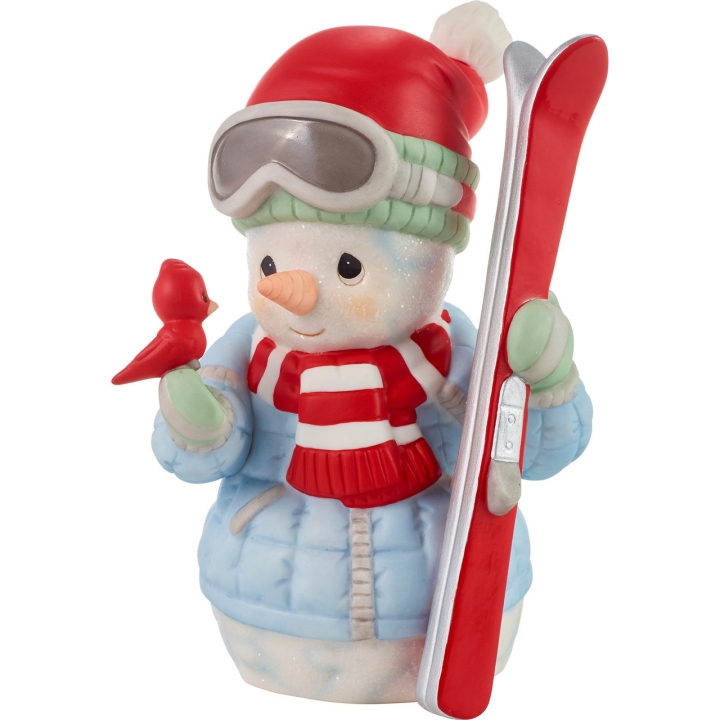 Precious Moments 231015N Annual Snowman With Skis Figurine