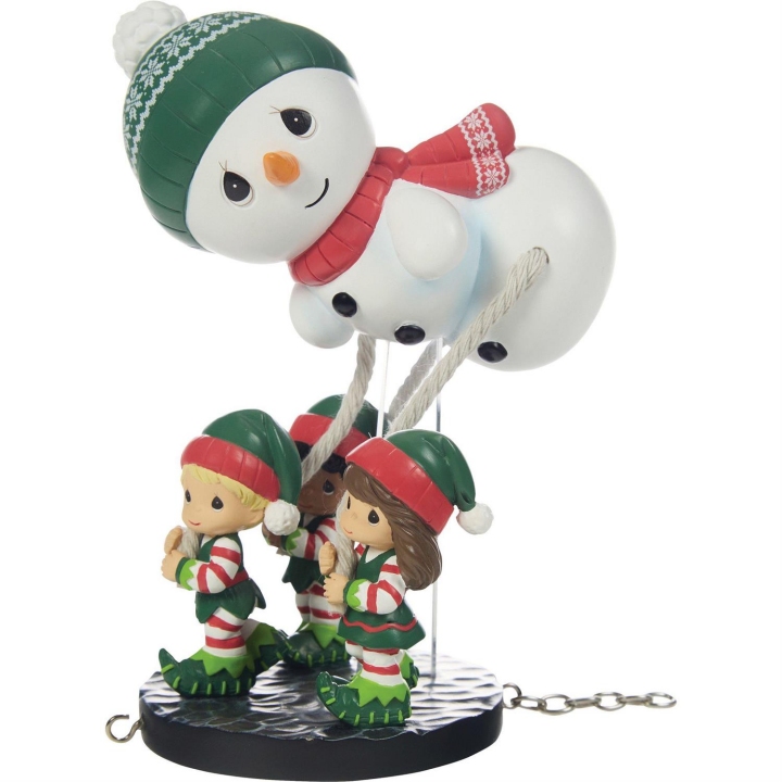 Precious Moments 251422 Santa Parade Elves Carrying Snowman Float Figurine