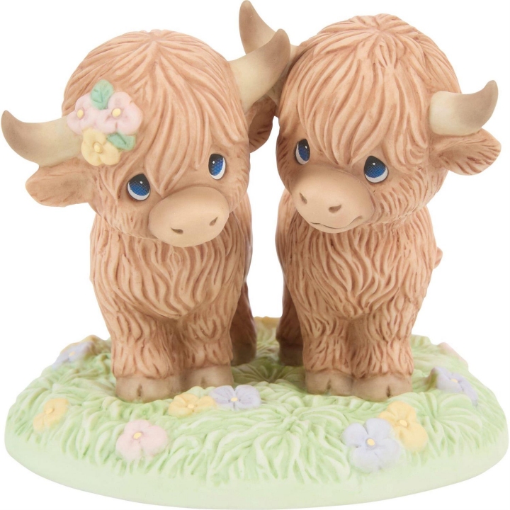 Precious Moments 252004N Highland Cow Couple Figurine