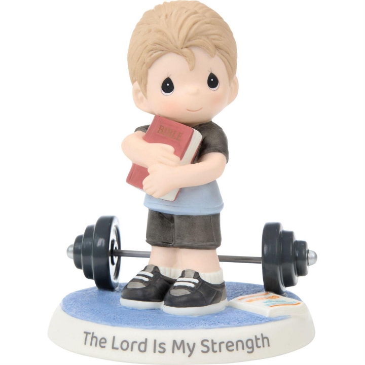 Precious Moments 252010N Boy With Bible And Weights Figurine