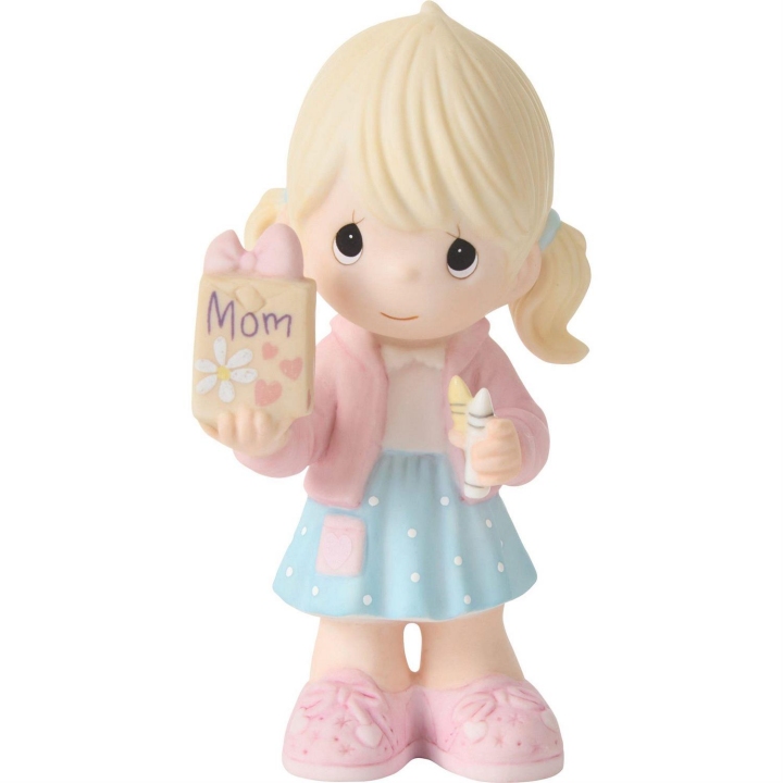 Precious Moments 252022N Girl Holding Present For Mom Figurine