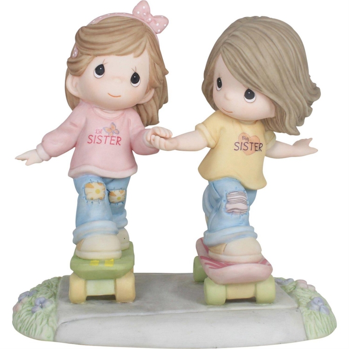 Precious Moments 252030N Sisters Skateboarding Figurine