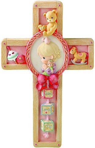 Precious Moments 701092 Girl Praying Doll Cross Plaque