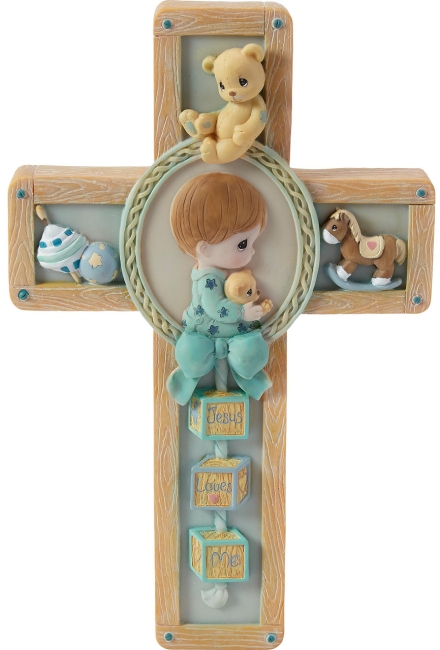 Special Sale SALE701106 Precious Moments 701106 Boy Praying Bear Cross Plaque