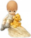Precious Moments 101051 Disney Boy Sitting with Simba Figurine