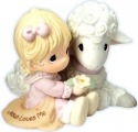 Precious Moments 102012 Girl Hugging Lamb Figurine