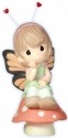 Precious Moments 104016 Girl on Mushroom Figurine