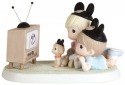 Precious Moments 111020 Disney Two Kids Laying Down Watching TV Figurine