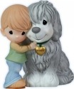 Precious Moments 113017 Boy Hugging Huge Dog Figurine