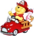 Precious Moments 113702 Disney Pooh In Fire Truck with Piglet Figurine