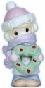 Precious Moments 121000 Girl Bundled Up Holding Heart Wreath Figurine