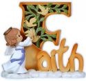 Precious Moments 121413 Angel LED Faith Word Figurine