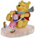 Precious Moments 121701 Disney Pooh and Piglet Sliding on Ice Figurine