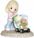 Precious Moments 122005 Expectant Mom Pushing Stroller Figurine