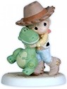 Precious Moments 122006 Disney Boy Dressed as Woody Hugging Rex Figurine