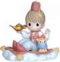 Precious Moments 122009 Boy Genie on Carpet Figurine