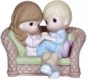 Precious Moments 124013 Couple on Wicker Couch Figurine