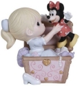 Precious Moments 129016 Disney Girl In Toy Chest Holding Minnie Doll Figurine
