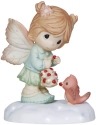Precious Moments 131041 Girl Giving Berry To Cardinal Figurine