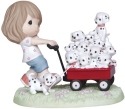 Precious Moments 132004 Disney Girl Pulling Wagon of Dalmatians Figurine