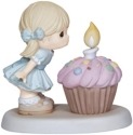 Precious Moments 132014 Girl Blowing Out Cupcake Figurine