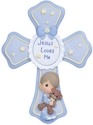 Precious Moments 132403 Boy with Teddy Cross