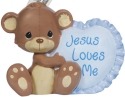 Precious Moments 132406 Teddy Bear Blue Bank