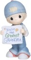 Precious Moments 133034 Boy Holding Greatest Grandma Sign Figurine