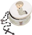 Precious Moments 133412 Communion Boy Covered Box with Rosary