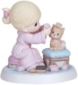 Precious Moments 134013 Girl with Yorkie Dog In Curlers Figurine