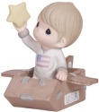 Precious Moments 134018 Boy In Cardboard Rocket Figurine