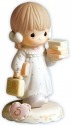 Precious Moments 136247B Brunette Girl with Lunch Box and Books Age 5 Figurine