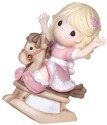 Precious Moments 141014 Girl on Rocking Horse Figurine