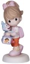 Precious Moments 141030 Girl with Dora Backpack and Monkey Figurine
