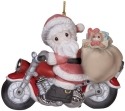 Precious Moments 141036 Santa on Motorcycle Ornament
