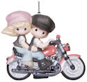 Precious Moments 141037 Couple on Motorcycle Ornament