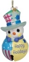 Precious Moments 141045 Snowman Happy Holidays Jingle Bell Ornament