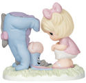 Precious Moments 142000 Disney Girl with Upside Down Eeyore Figurine