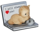 Precious Moments 142005 Cat on Laptop Figurine