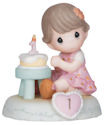 Precious Moments 142010B Brunette Girl with Cake Age 1 Figurine