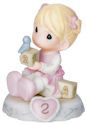 Precious Moments 142011 Girl with Blocks Age 2 Figurine