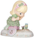 Precious Moments 142012 Girl with Flowers Age 3 Figurine