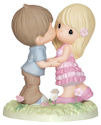 Precious Moments 143004 Boy and Girl Standing on Heart Base Figurine
