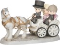 Precious Moments 143014 Couple In Carriage with Horse Driver Deluxe Figurine